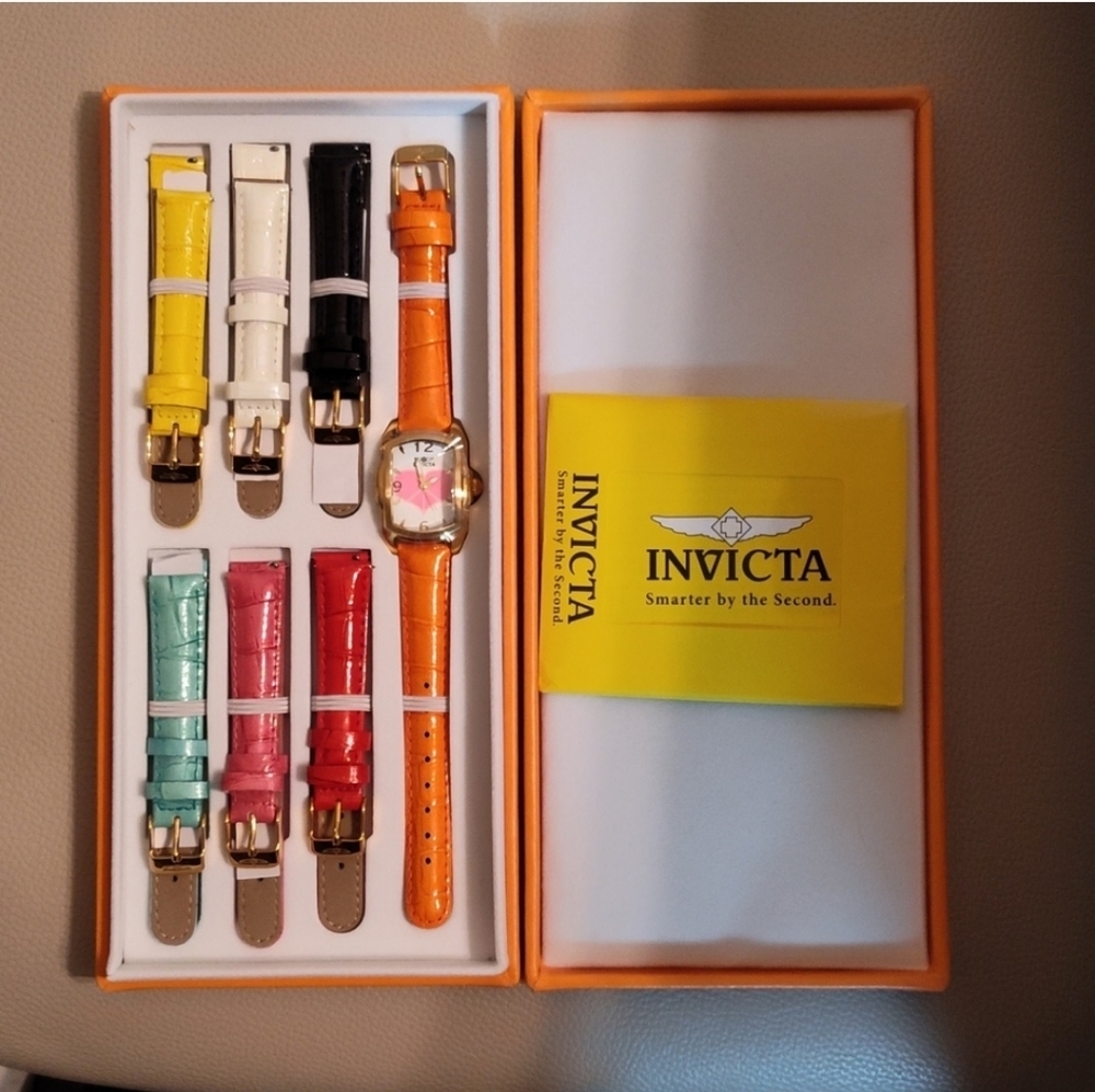 NIB Invicta Watch Box Set Peace & Love 1 watch face with 7 bands